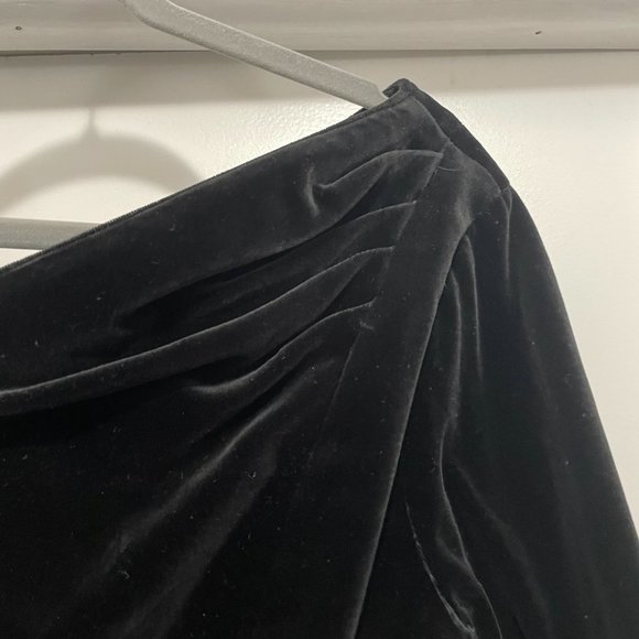 Vintage - Laura Ashley Dress 3/4 Sleeve Velvet Black Size 10 - Picture 3 of 4